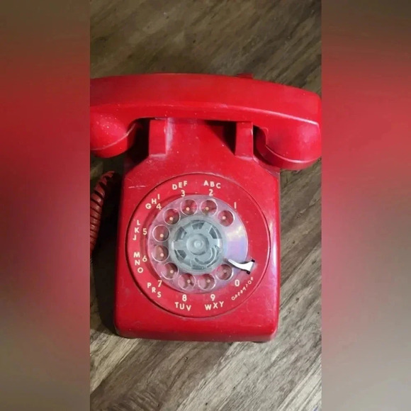 OLD Stromberg Carlson Classic Red Vintage Fashioned Desk Rotary Telephone Phone - Picture 5 of 14